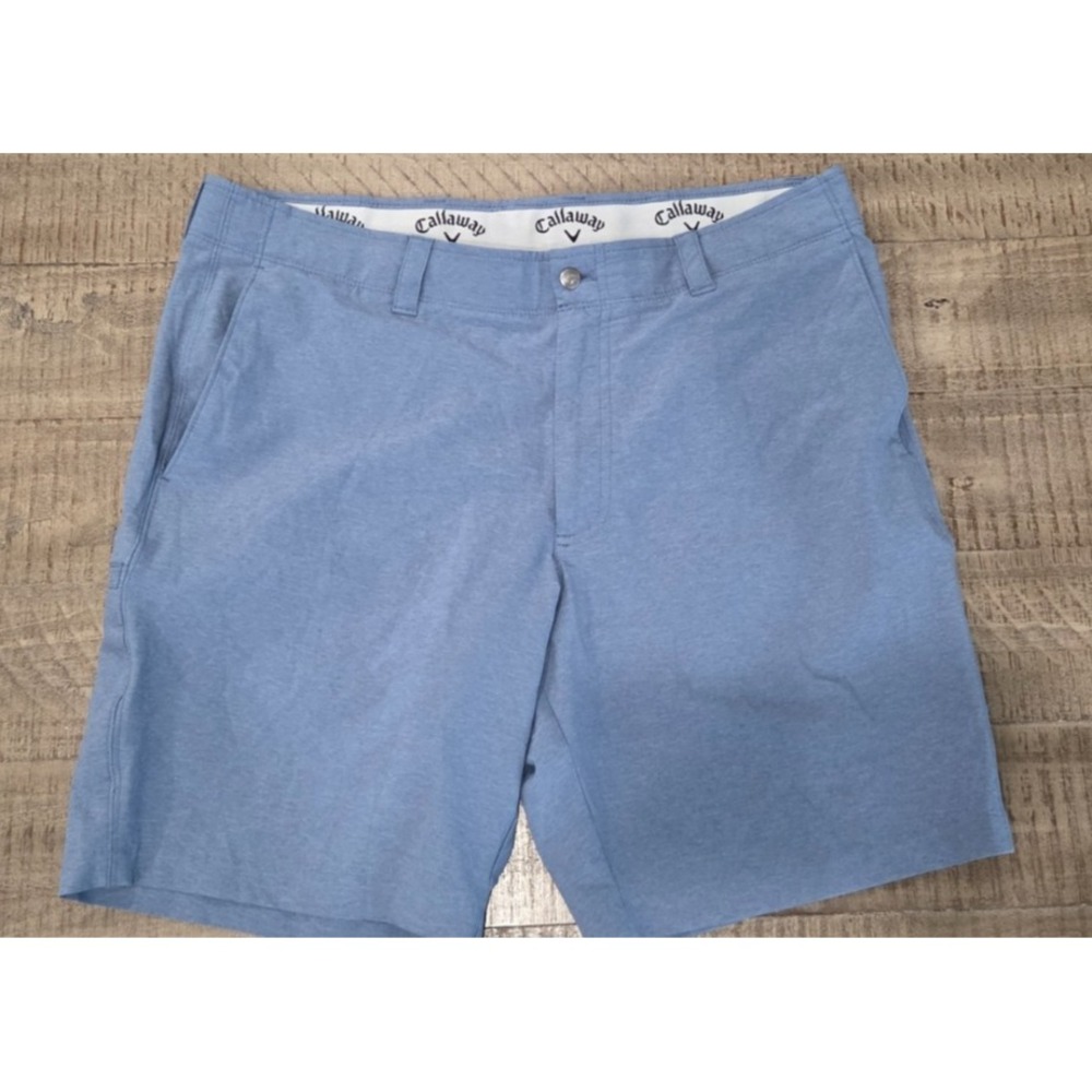 Callaway Mens Stretch Active Waistband Opti-Dri Golf Shorts Blue 36 CGBSF0S9